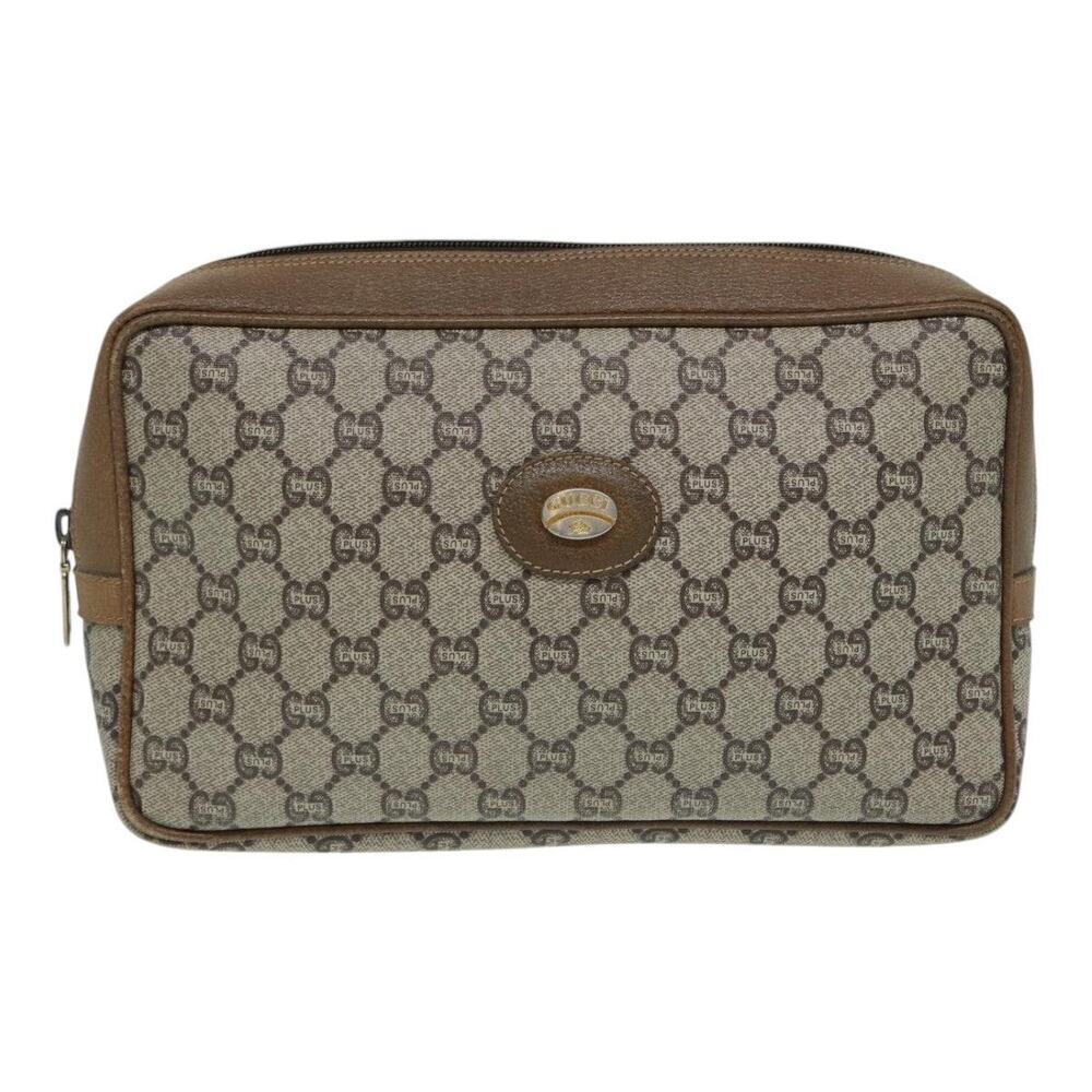 Gucci GG Plus Clutch Bag Beige